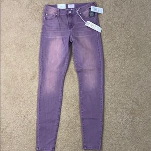 Juniors Size 5 Purple Skinny Jeans